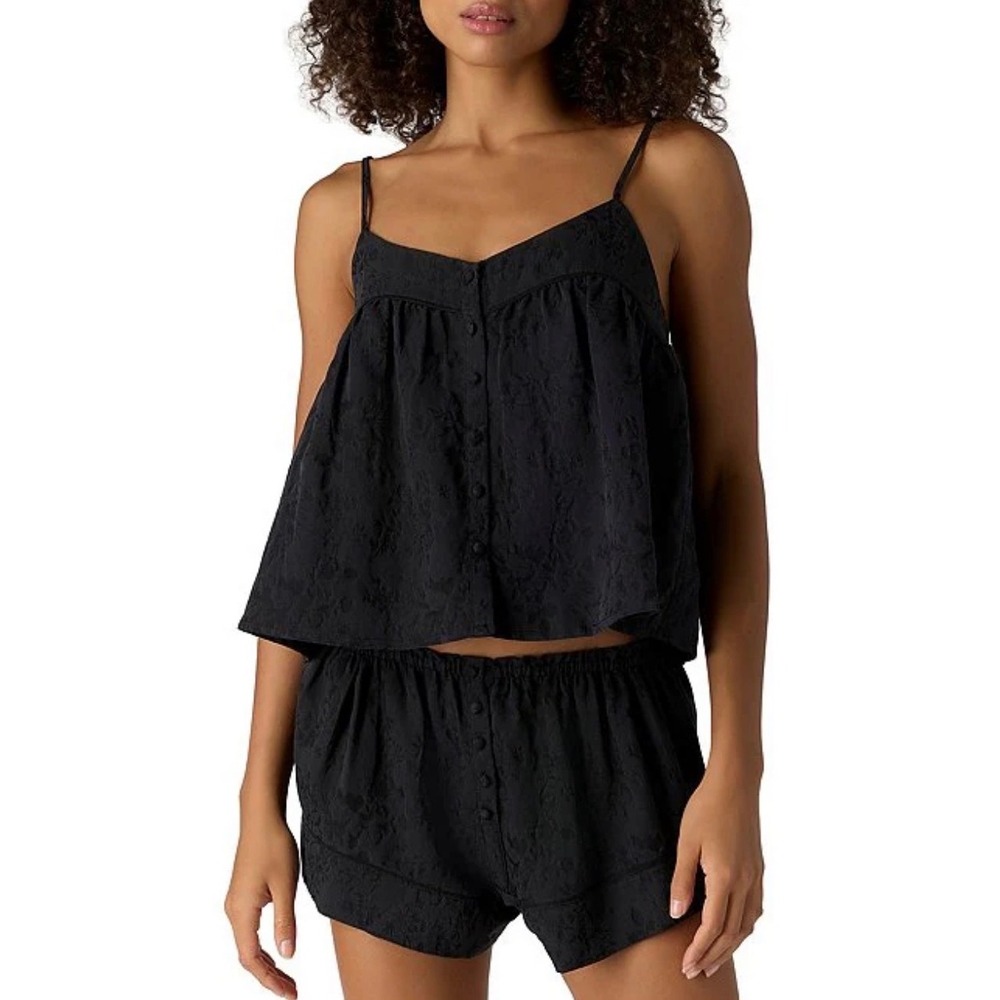 Intimately by Free People Slow burn sleep set Jacquard Cami Pajama Loungewear